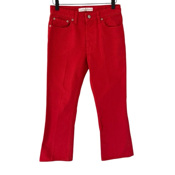 Golden Goose Deluxe Red Cropped Flare Denim - Picture 2 of 8